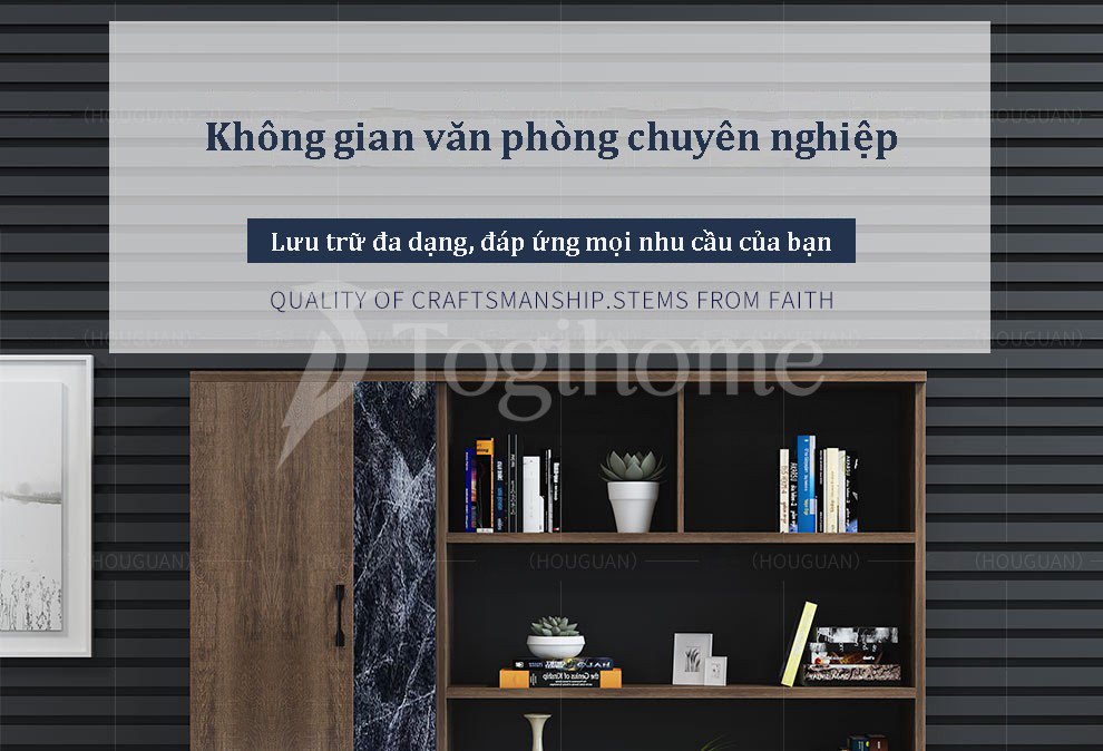 Tủ lưu trữ văn phòng KS014 chất liệu gỗ MDF lõi xanh Thái Lan cao cấp 