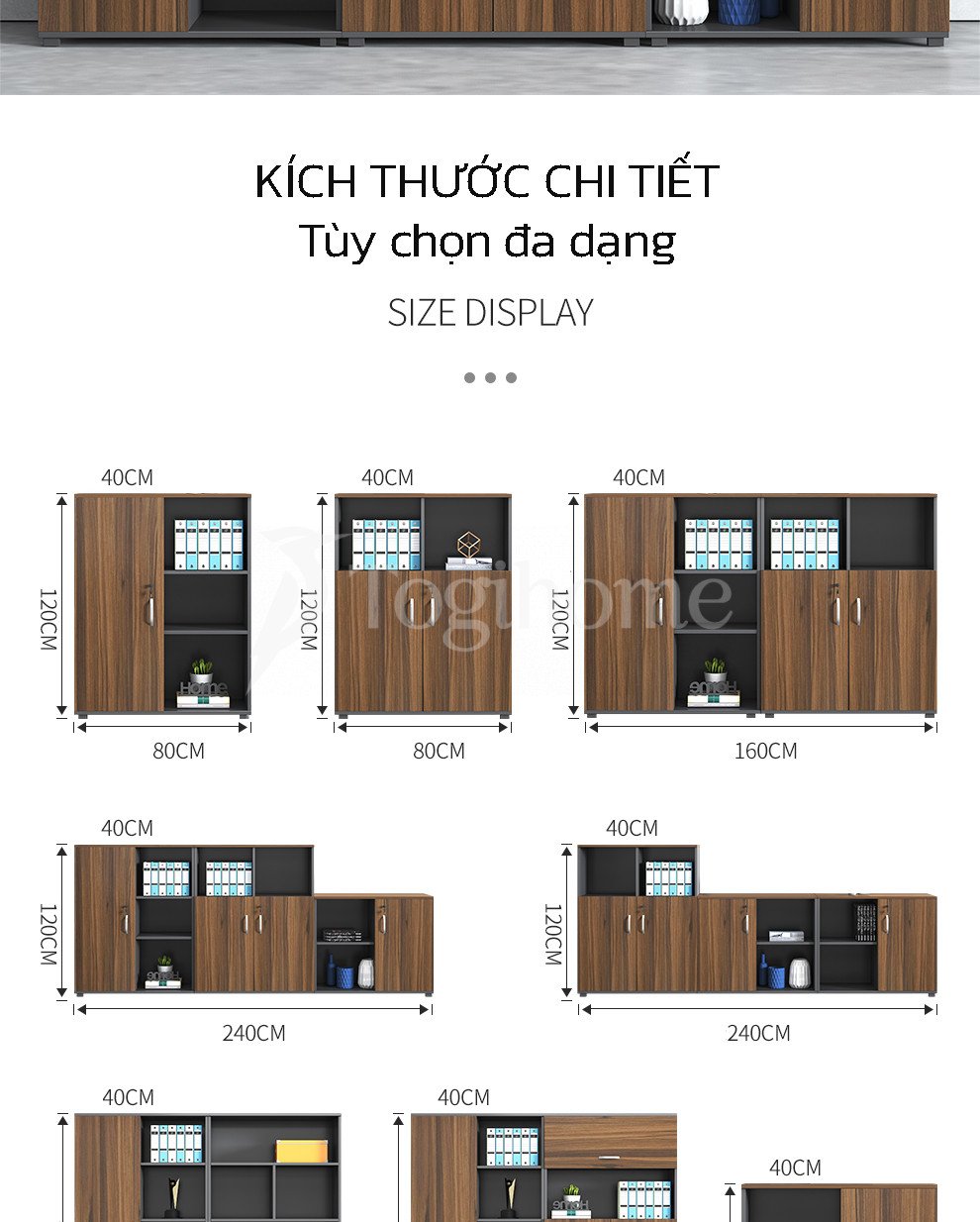 Tủ lưu trữ KVP035 với đa dạng kích thước