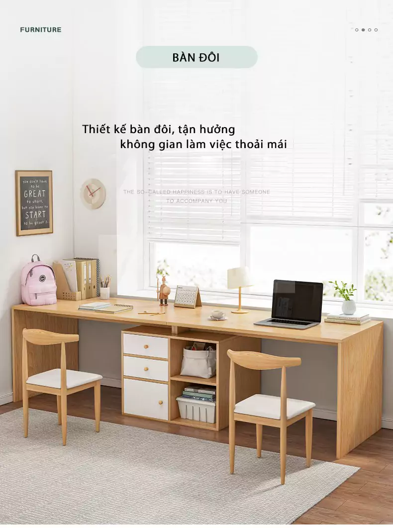 Bàn Làm Việc 2 chỗ ngồi TOGI Smart BG044