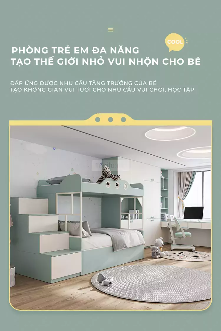 Bộ Phòng Ngủ Cho Bé Togismart VE174