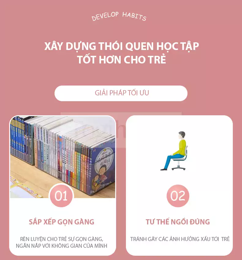 Bộ bàn học kèm kệ sách rời TOGI Smart BH052 là sự lựa chọn hoàn hảo cho không gian học tập sáng tạo và tiện nghi.