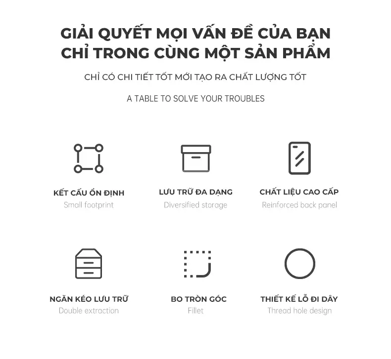 Bàn Làm Việc Cạnh Giường TOGI Smart BG060