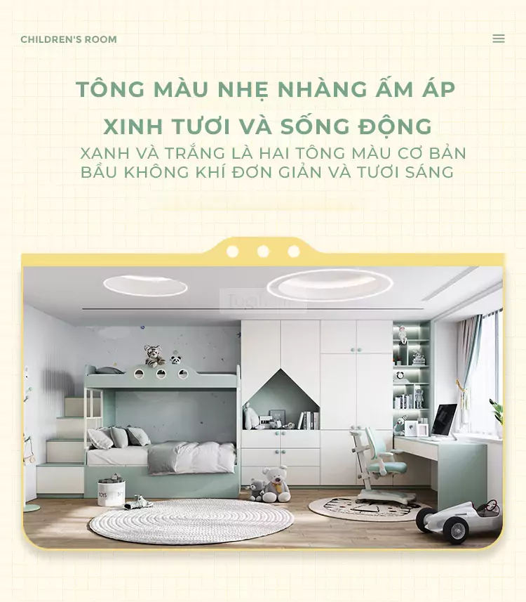 Bộ Phòng Ngủ Cho Bé Togismart VE174