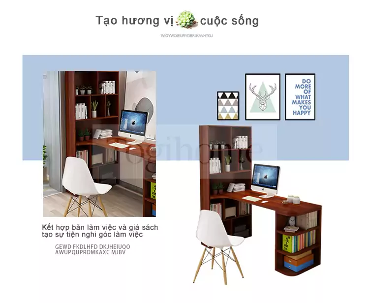 Bàn Làm Việc Tích Hợp Kệ Sách TOGI Smart BG051 không chỉ là một bàn làm việc thông thường, mà còn là một sự kết hợp tuyệt vời giữa tính tiện ích và thẩm mỹ.