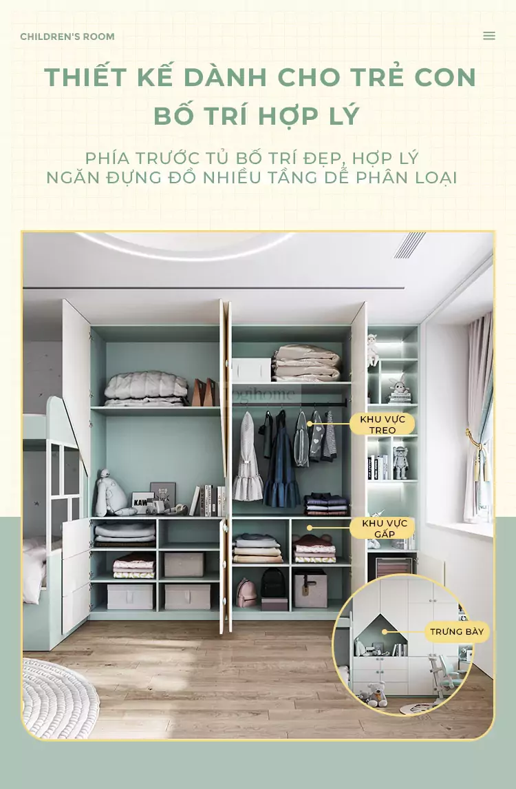Bộ Phòng Ngủ Cho Bé Togismart VE174