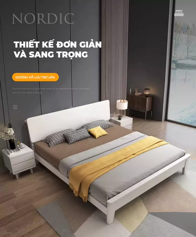 Giường Ngủ Gỗ Tự Nhiên TOGI Smart SC101