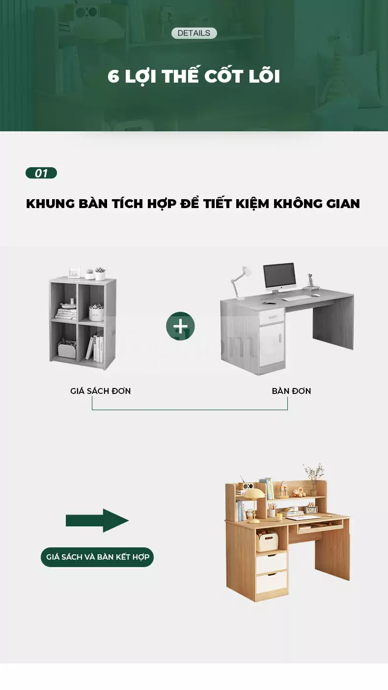 ảnh mô tả Bàn Học Sinh TOGI Smart BH109