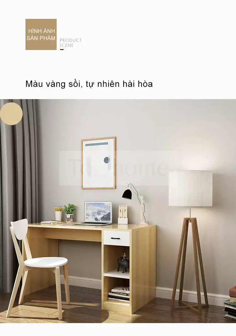 Bàn Làm Việc Phòng Ngủ TOGI Smart BG042 được làm từ gỗ MDF lõi xanh chống ẩm, đảm bảo độ bền và sự ổn định trong suốt quá trình sử dụng, giúp bạn tận hưởng không gian làm việc lâu dài và bền vững.