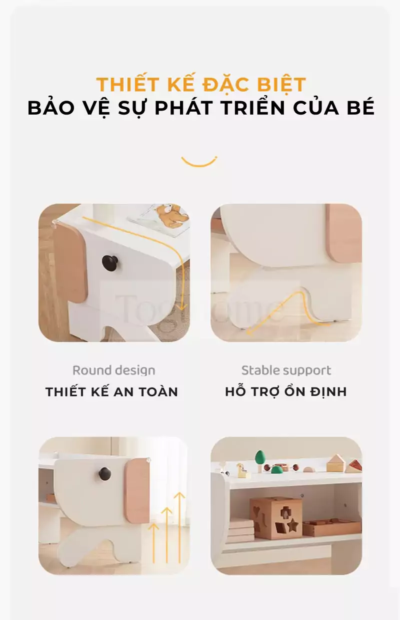 ảnh m&ocirc; tả b&agrave;n học cho trẻ em TOGI Smart BH093