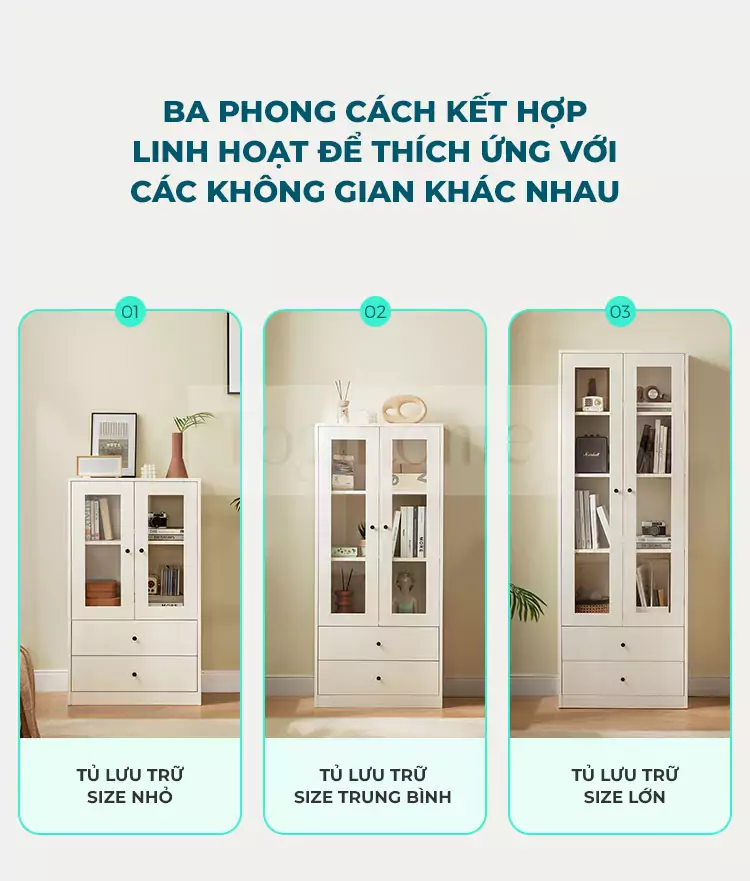 ảnh mô tả Tủ Sách Có Cánh Tủ Kính Togismart TL027