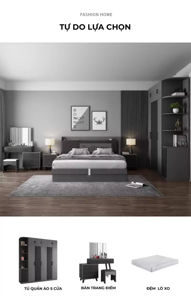 Combo Nội Thất Phòng Ngủ Togismart CX134