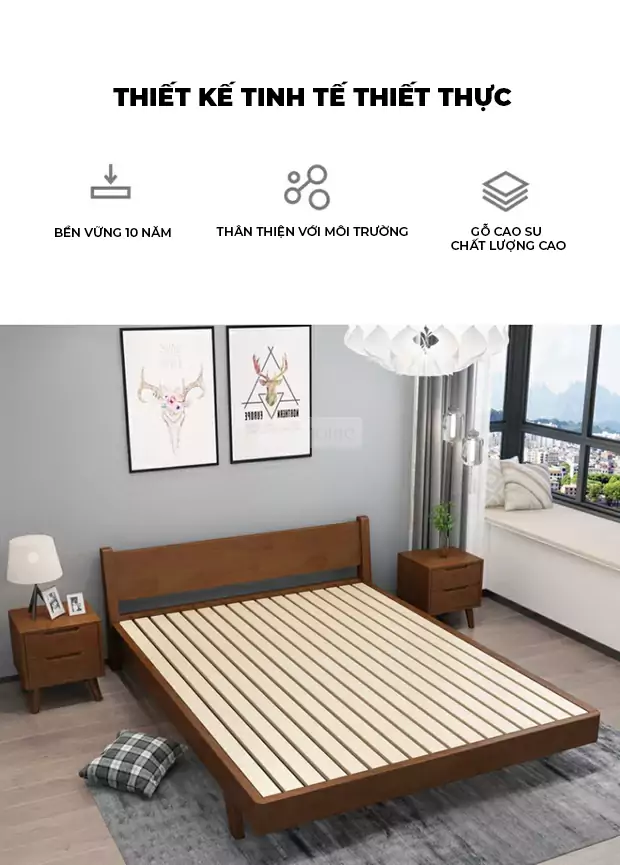 Giường Ngủ Gỗ Tự Nhiên TOGI Smart SC117