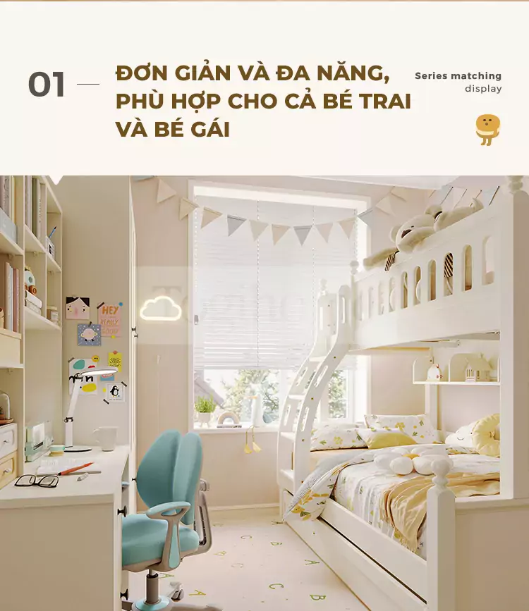 Bàn Học Tại Nhà Kèm Kệ Sách Lớn TOGI Smart BHM086