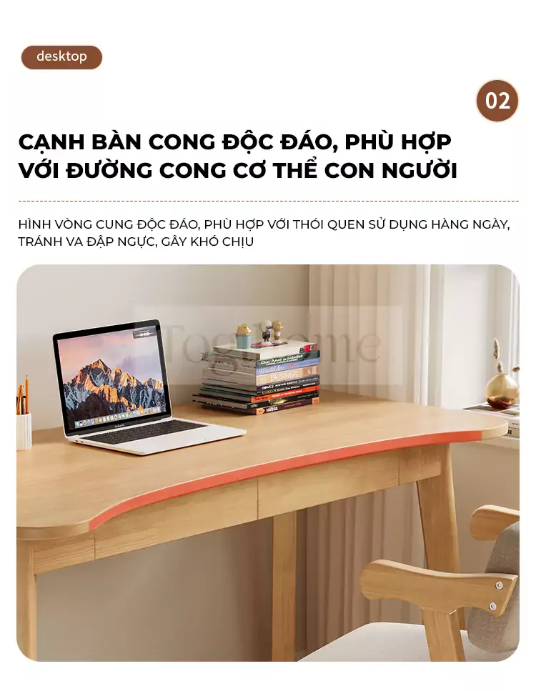 ảnh m&ocirc; tả b&agrave;n học tại nh&agrave; gỗ tự nhi&ecirc;n togi smart BH090