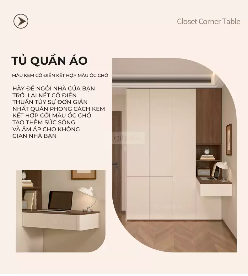 Bộ Tủ Quần Áo Togismart VX166