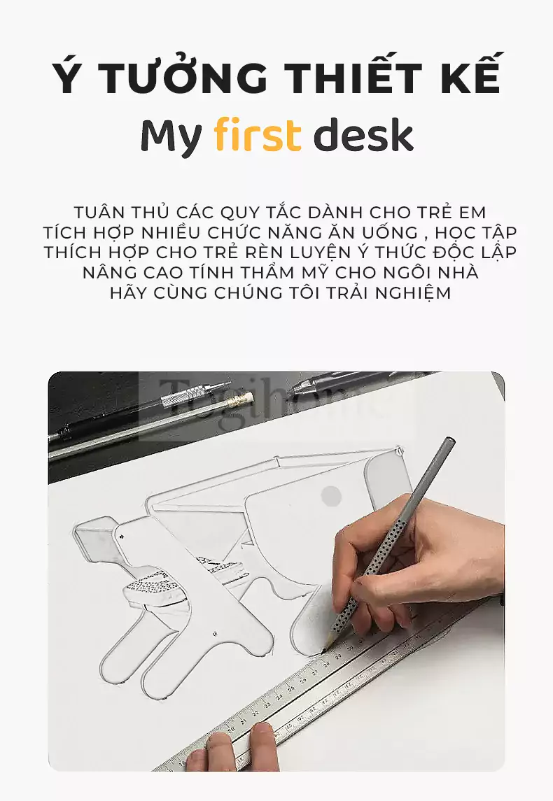 ảnh m&ocirc; tả b&agrave;n học cho trẻ em TOGI Smart BH093