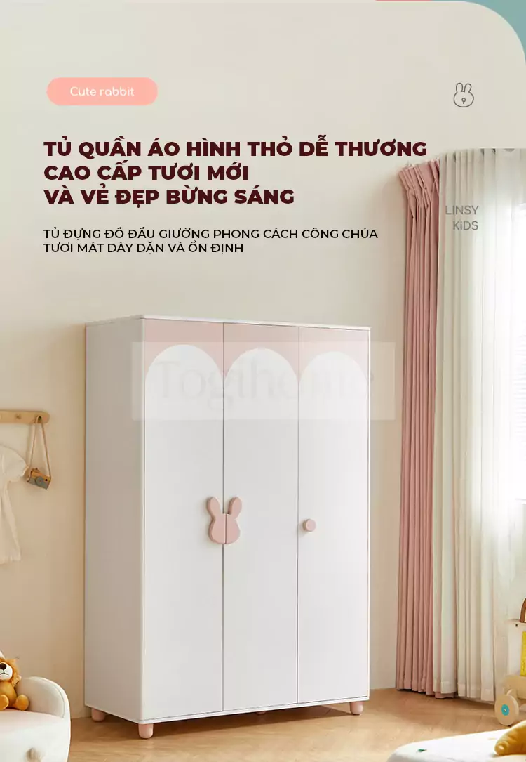 ảnh mô tả Tủ Quần Áo Dành Cho Bé Togismart TE059