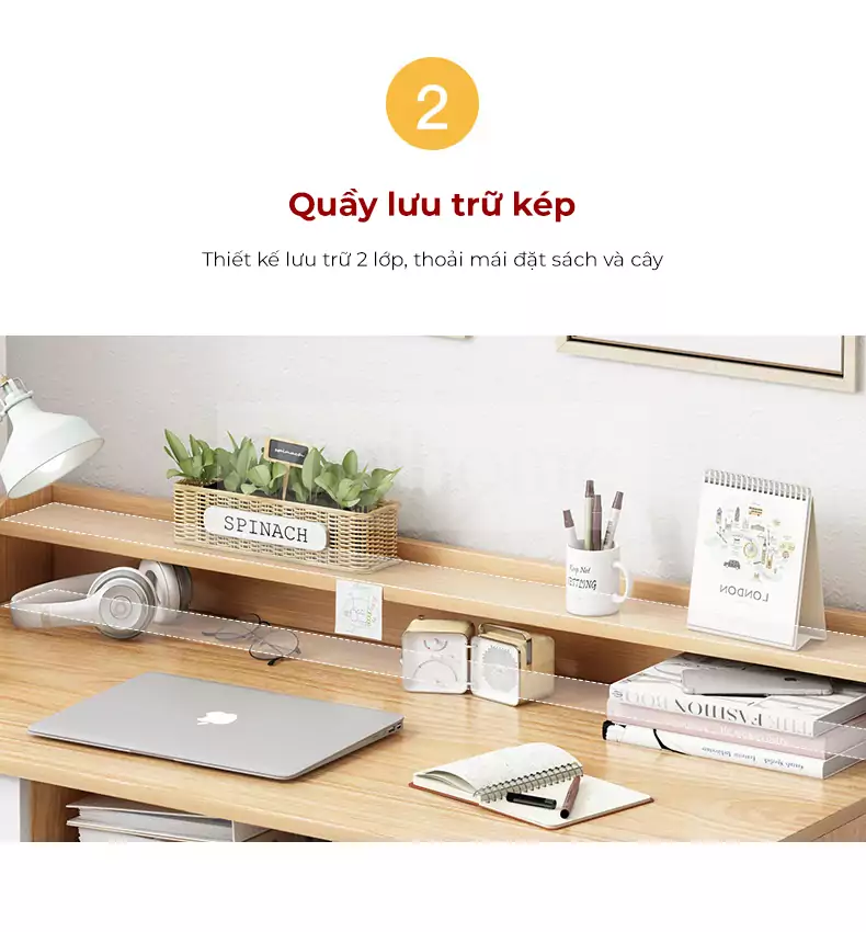 Bàn Học Sinh Kèm Ngăn Kéo TOGI Smart BH035 sở hữu thiết kế hiện đại và sang trọng, là điểm nhấn hoàn hảo cho không gian học tập của mọi em học sinh.