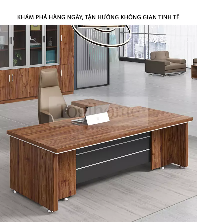 Bàn Dành Cho Giám Đốc TOGI Smart BG048 mang lại cảm giác sang trọng ngay từ cái nhìn đầu tiên. Với chất liệu cao cấp và thiết kế tinh tế, sản phẩm này là sự kết hợp hoàn hảo giữa thẩm mỹ và tính tiện ích