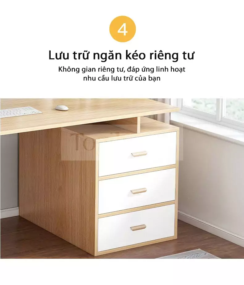 Bàn Làm Việc Kèm Kệ Sách TOGI Smart BG029