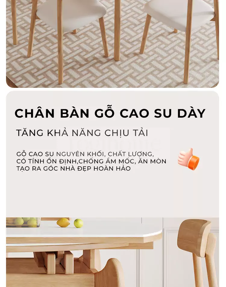 ảnh mô tả Bàn Ăn Dành Cho Nhà Phố TOGI Smart S214