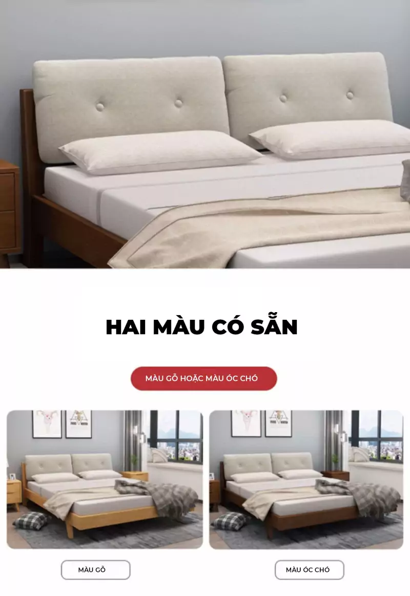 Giường Ngủ Gỗ Tự Nhiên TOGI Smart SC117