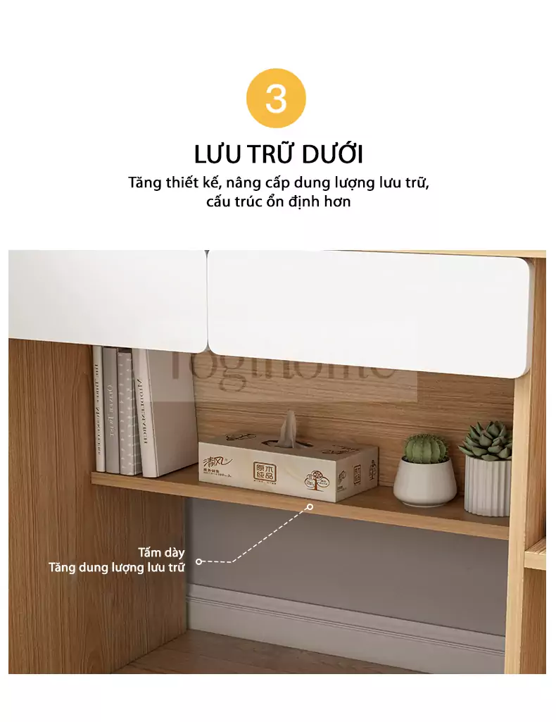 Bàn Làm Việc Cạnh Giường TOGI Smart BG036 với thiết kế thanh lịch và tinh tế, bàn làm việc phòng ngủ là một điểm nhấn độc đáo cho không gian nghỉ ngơi của bạn.