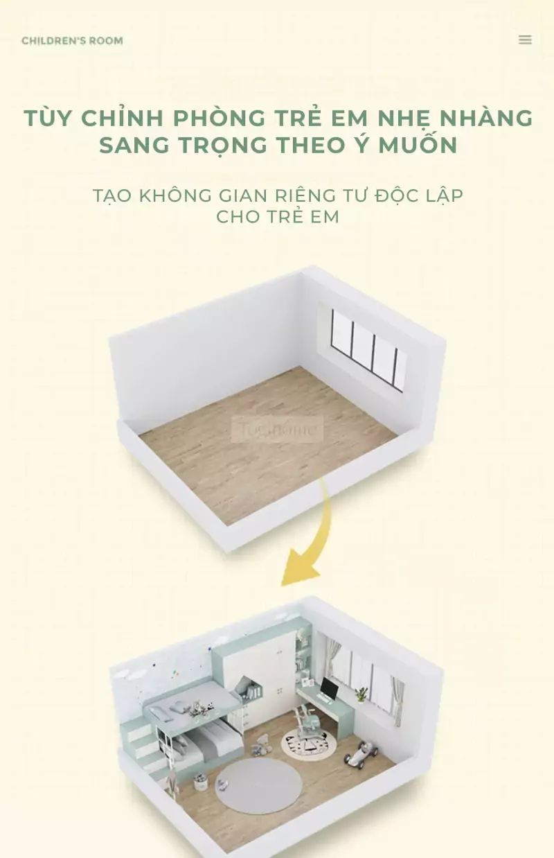 Bộ Phòng Ngủ Cho Bé Togismart VE174