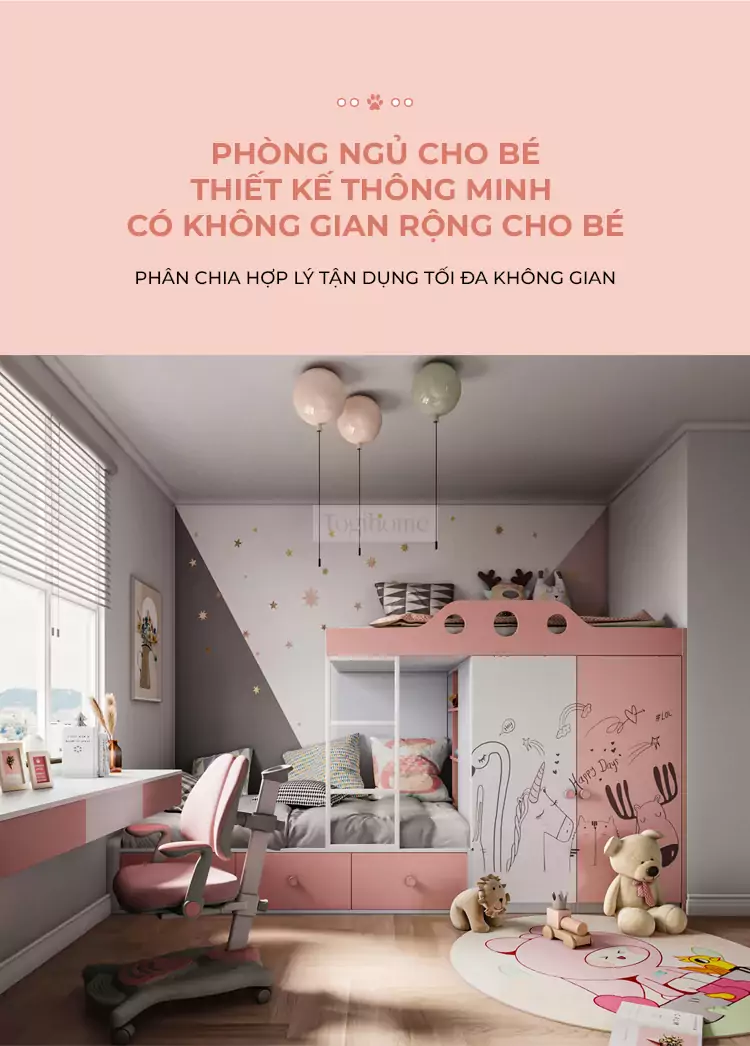Bộ Phòng Ngủ Cho Bé Togismart VE169