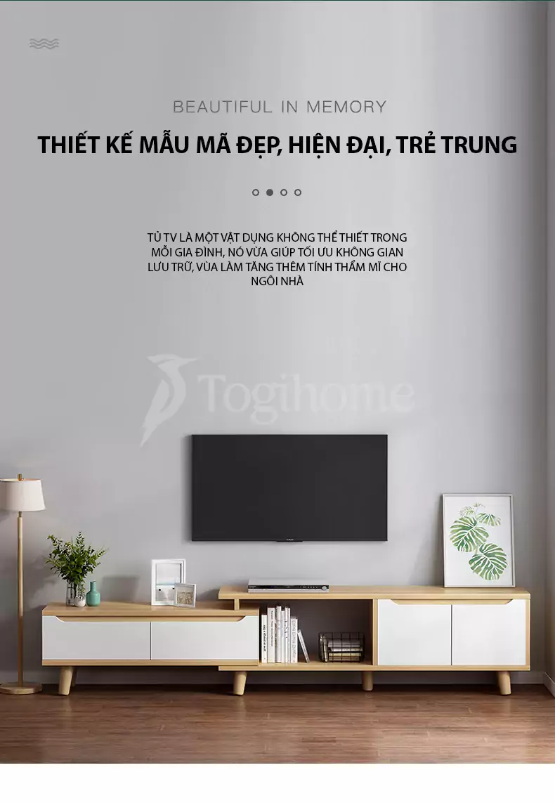 kệ tủ TV TVC028 thiết kế trẻ trung, hiện đại