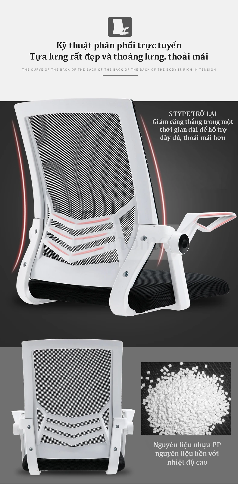 Ghế Xoay Văn Phòng TOGI Smart GX002 với các tính năng điều chỉnh cao độ, độ nghiêng và đệm lưng có thể điều chỉnh, bạn có thể tinh chỉnh ghế theo ý thích cá nhân, tạo ra một trải nghiệm ngồi thoải mái và hỗ trợ cho cơ thể.