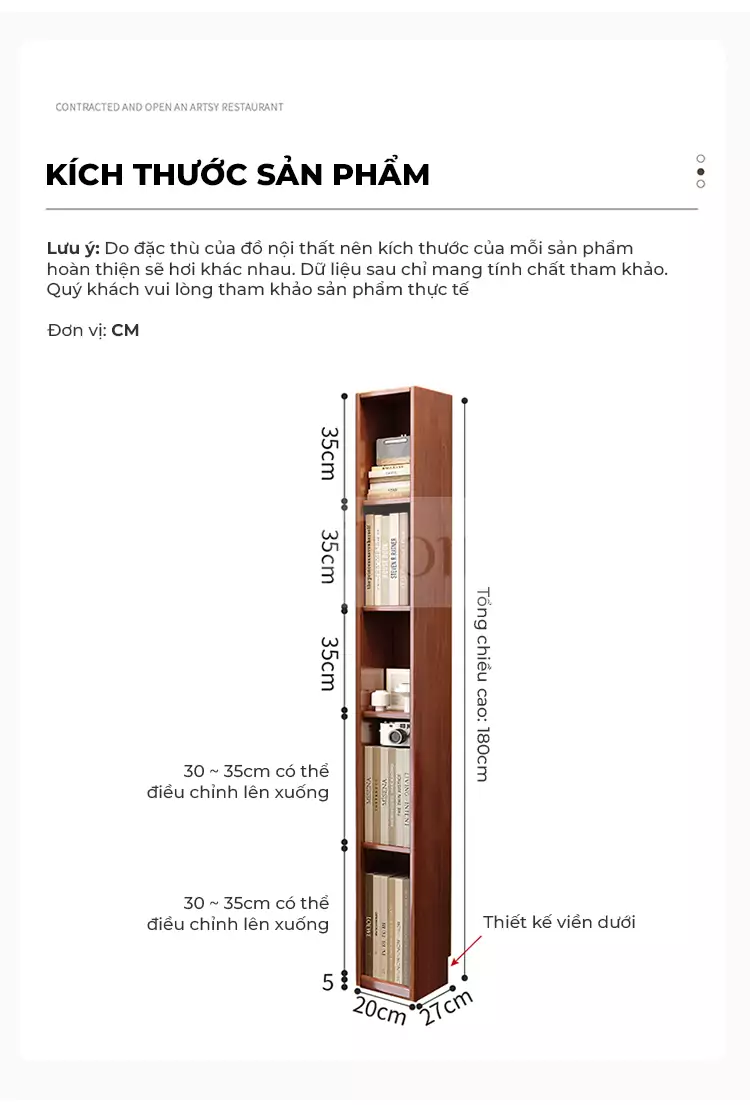 ảnh mô tả Kệ Sách Góc Tường Togismart TL 025