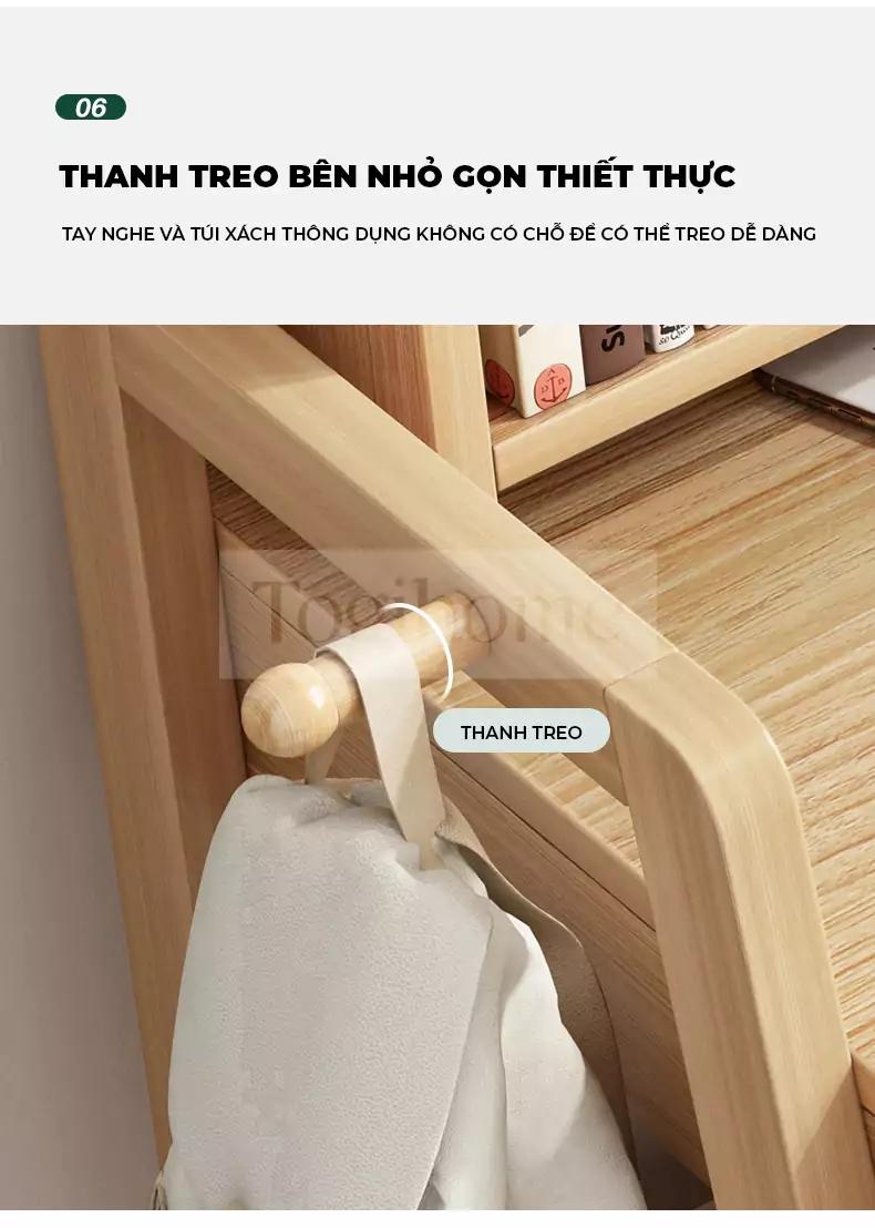 ảnh m&ocirc; tả B&agrave;n Học Sinh Gỗ Tự Nhi&ecirc;n TOGI Smart BH108