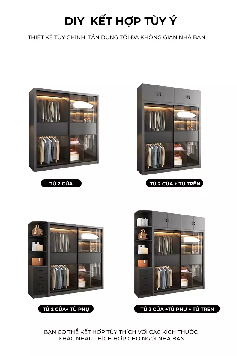 Bộ Tủ Quần Áo Togismart CX136