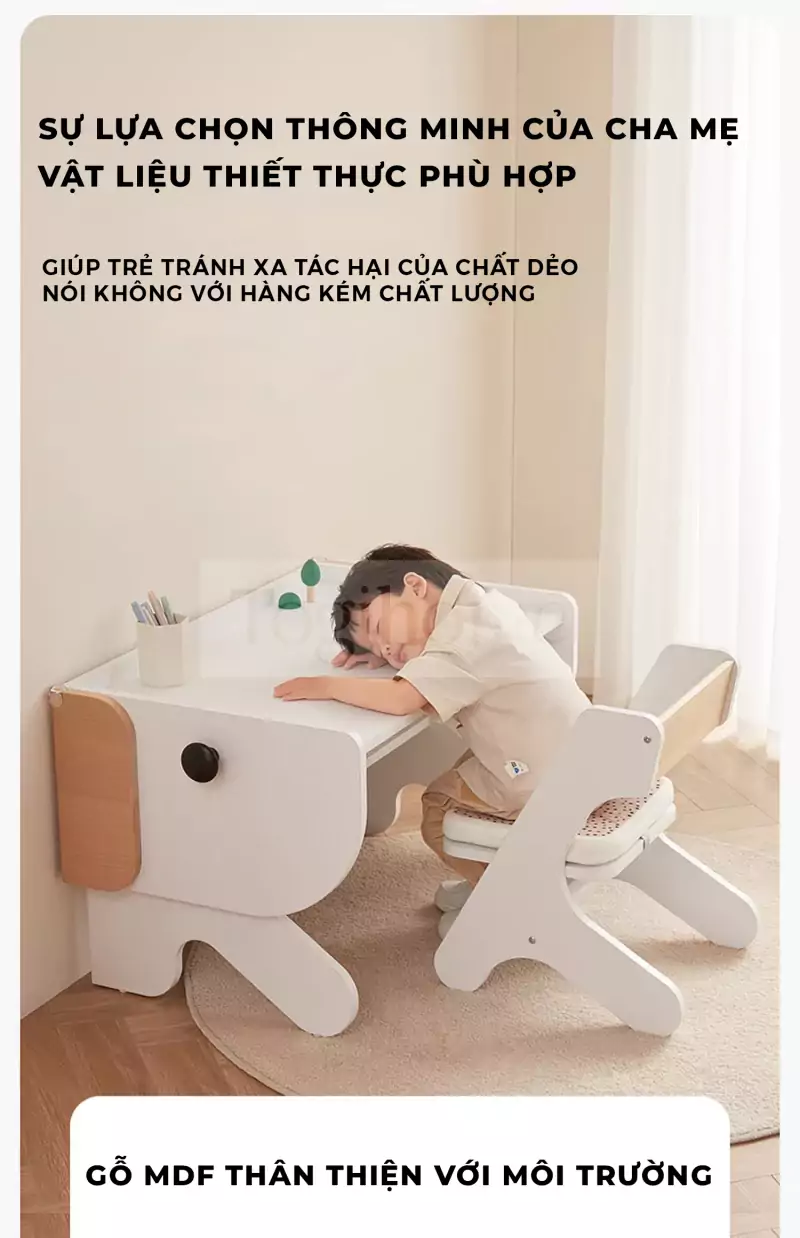 ảnh m&ocirc; tả b&agrave;n học cho trẻ em TOGI Smart BH093