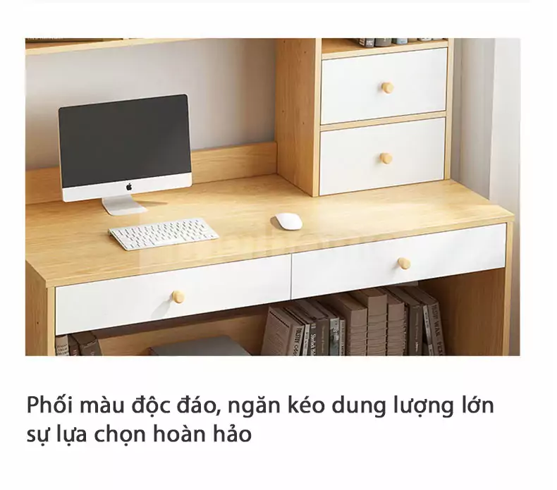 Bàn Làm Việc Phòng Ngủ Kèm Kệ Sách TOGI Smart BG028 với kích thước và kiểu dáng đa dạng, bàn làm việc phù hợp với mọi không gian làm việc, từ văn phòng đến nhà riêng.