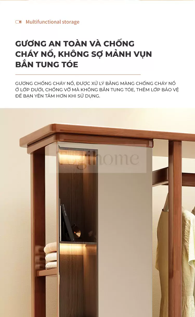 Kệ Gương Soi Toàn Thân TOGI Smart KGS101