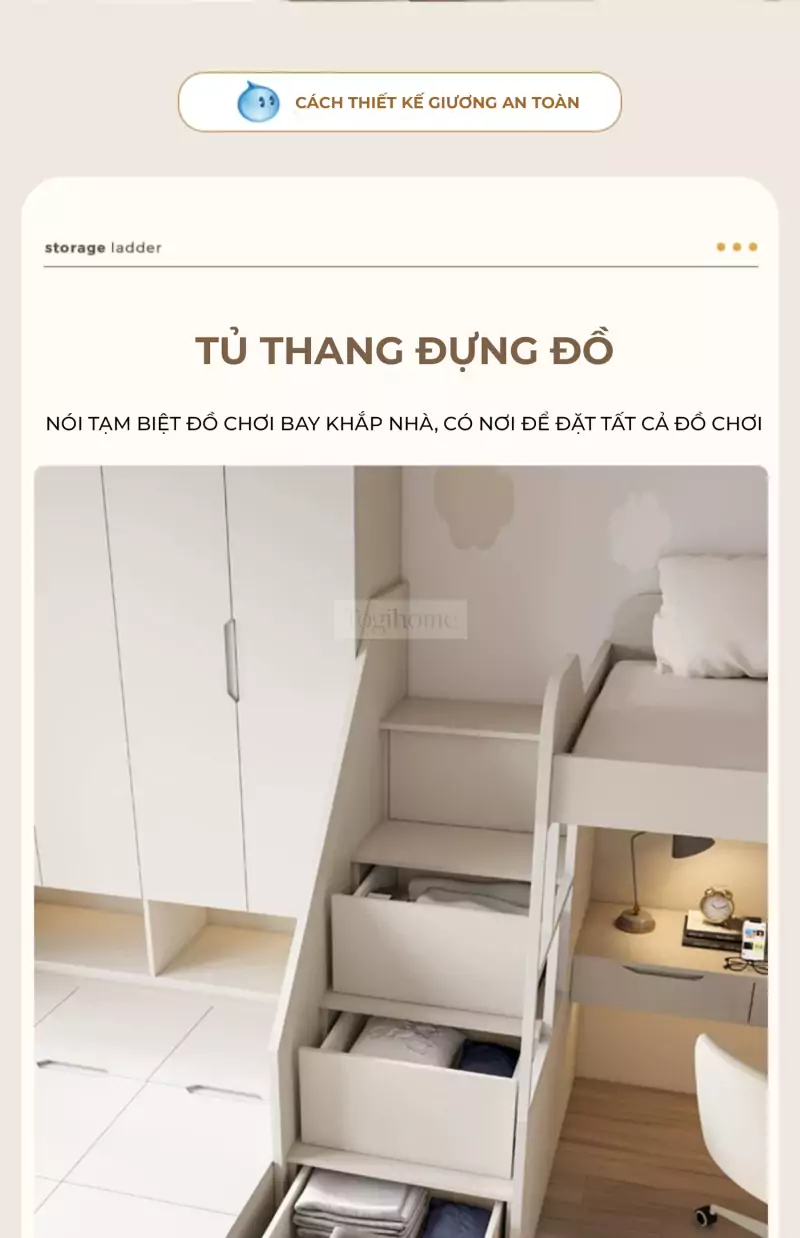 Bộ Phòng Ngủ Cho Bé Togismart VE172