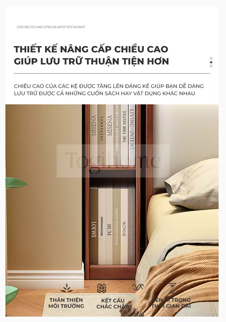 ảnh mô tả Kệ Sách Góc Tường Togismart TL 025