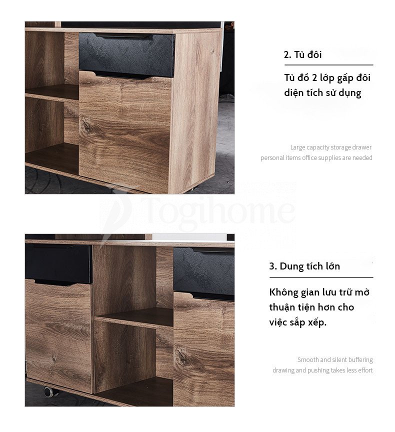 Bàn giám đốc BGD38 các chi tiết được làm tỉ mỉ