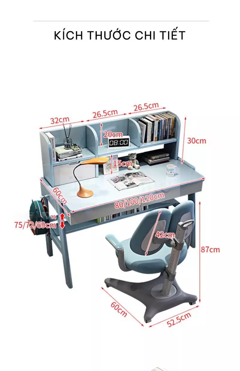 Bộ Bàn Học Thông Minh TOGI Smart T207 là sự lựa chọn hàng đầu cho không gian học tập thông minh và tiện nghi.