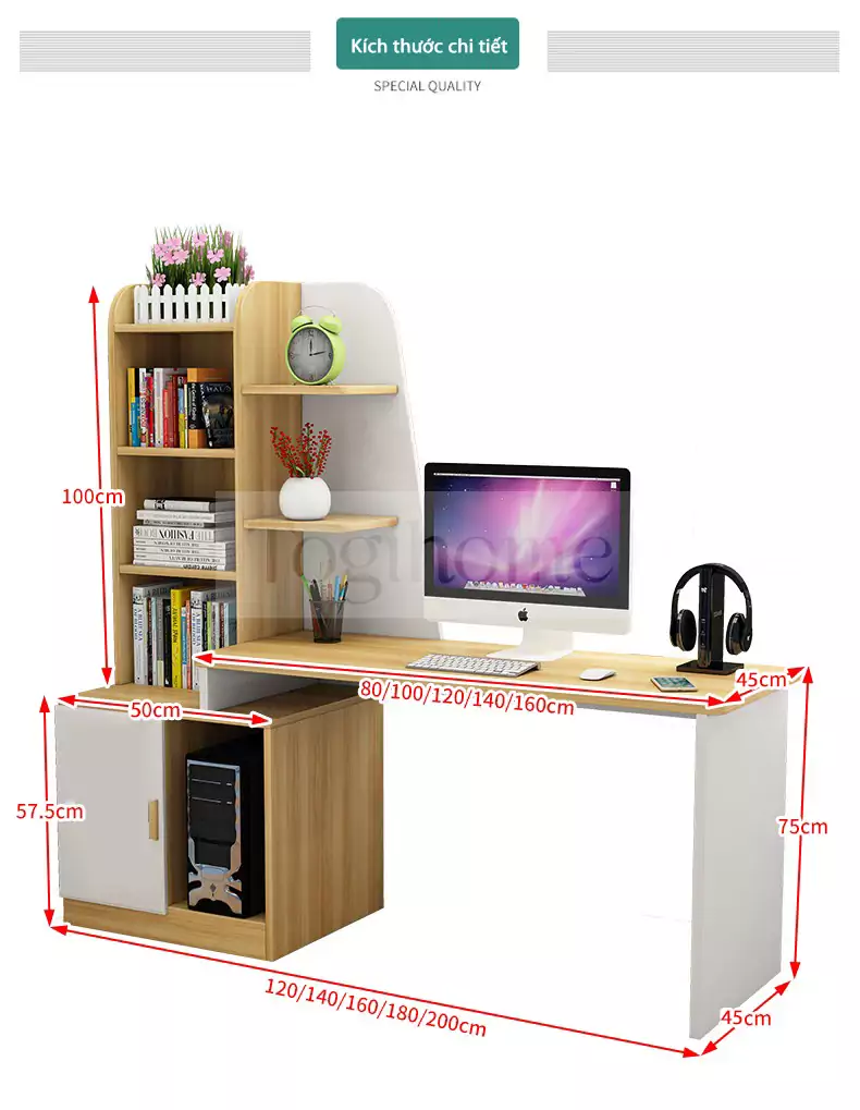Với thiết kế t&iacute;ch hợp kệ s&aacute;ch, B&agrave;n Học K&egrave;m Kệ S&aacute;ch TOGI Smart BH045 gi&uacute;p b&eacute; tận dụng tối đa kh&ocirc;ng gian học tập m&agrave; vẫn giữ được sự gọn g&agrave;ng v&agrave; ngăn nắp.