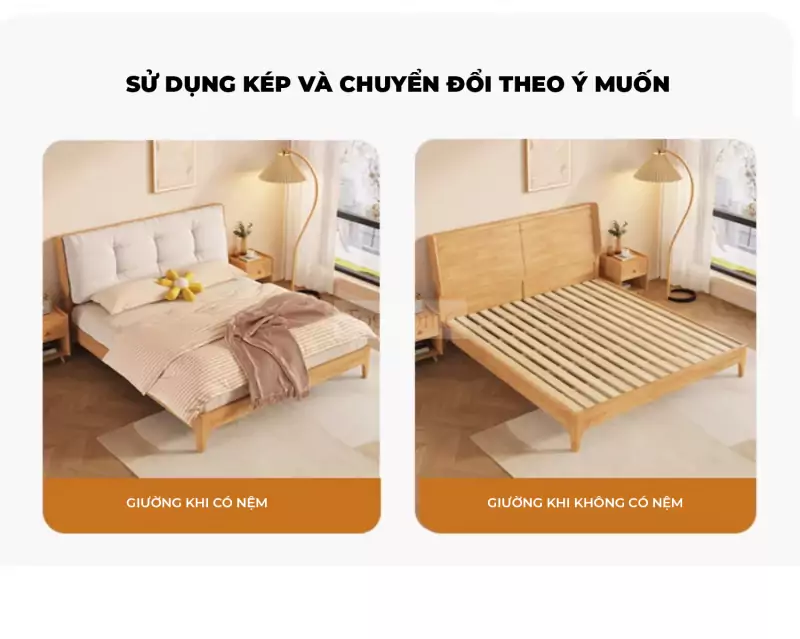 Giường Ngủ Gỗ Tự Nhiên TOGI Smart SC113