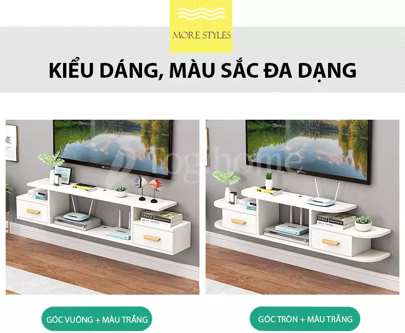 kệ tủ TV TVC057 kiểu dáng, màu sắc đa dạng