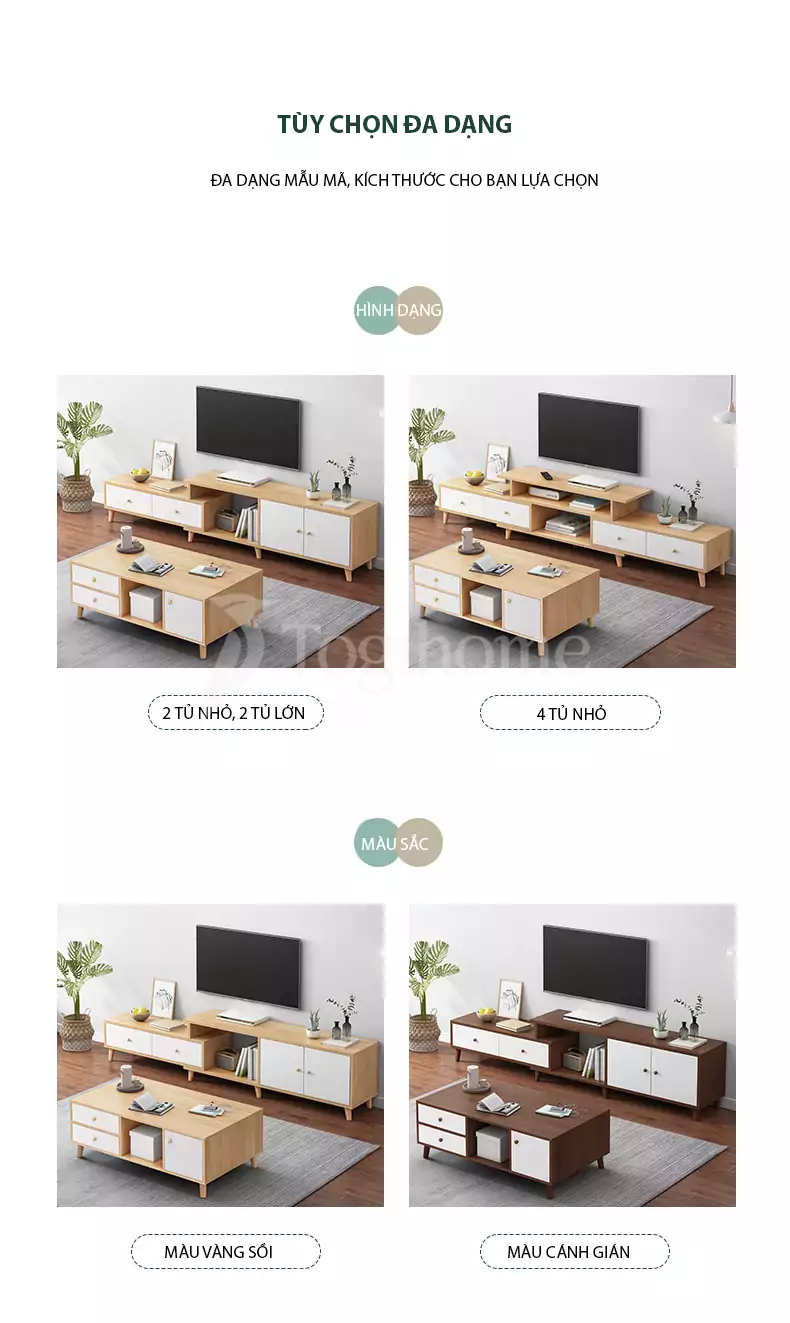 kệ tủ TV TVC035 tùy chọn đa dạng