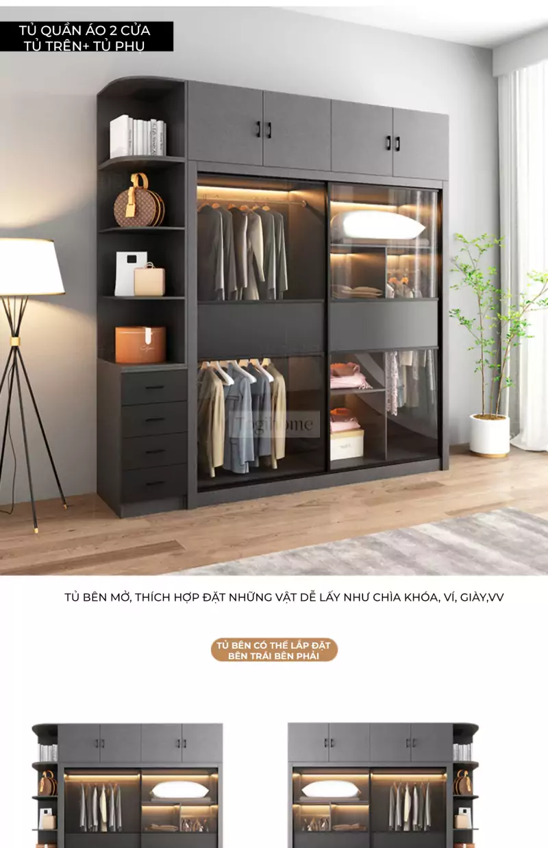 Bộ Tủ Quần Áo Togismart CX136
