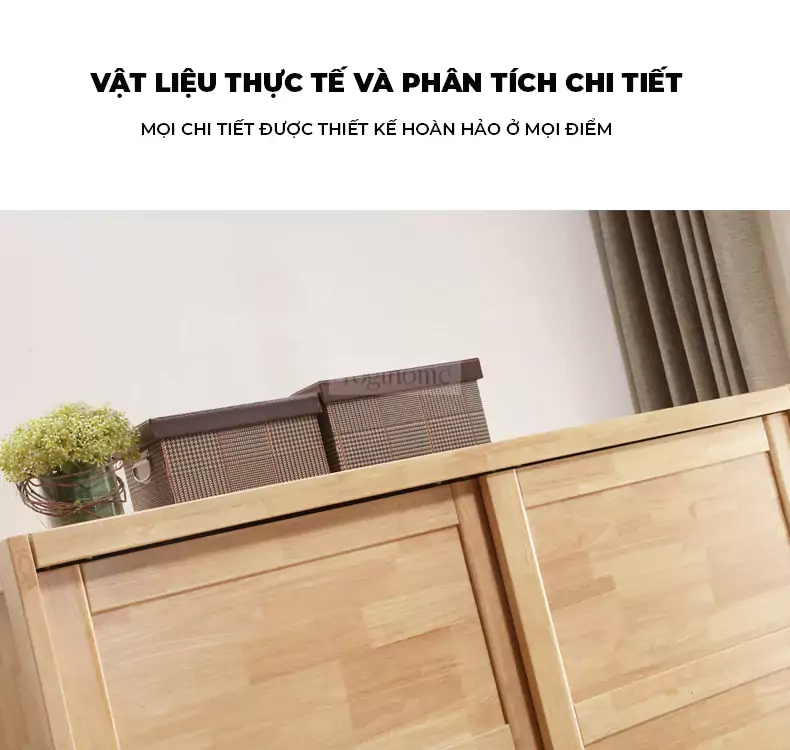 Tủ Quần Áo Gỗ Tự Nhiên TOGI Smart SC104