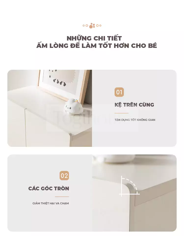 ảnh mô tả Tủ Quần Áo Dành Cho Bé Togismart TE057