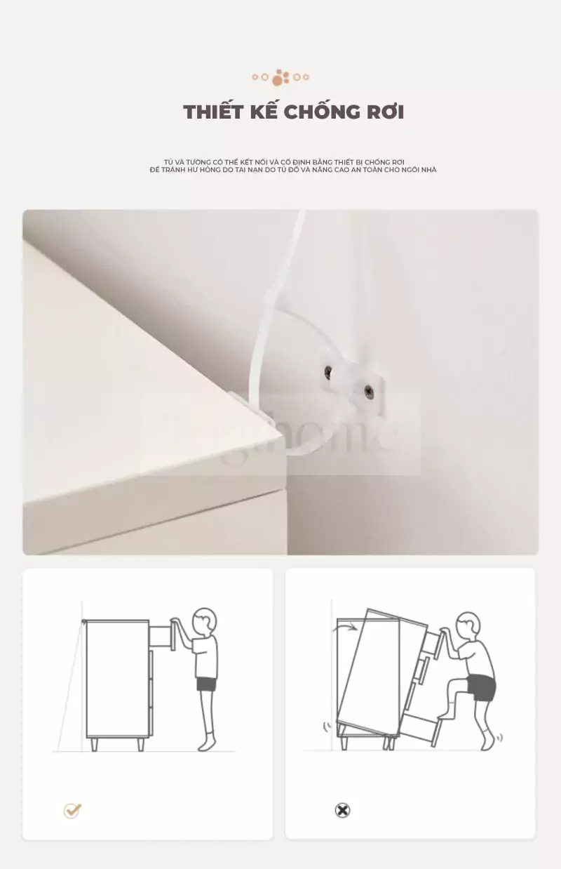 ảnh mô tả Tủ Quần Áo Dành Cho Bé Togismart TE057