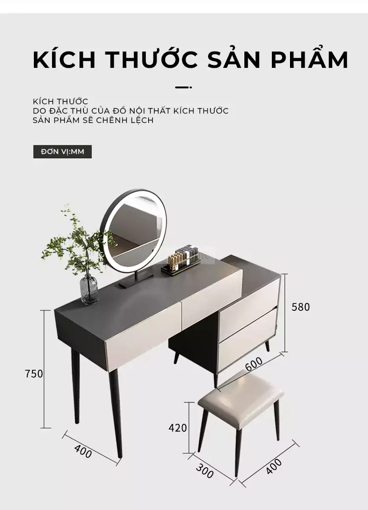 Bộ Bàn Trang Điểm Togismart CX125